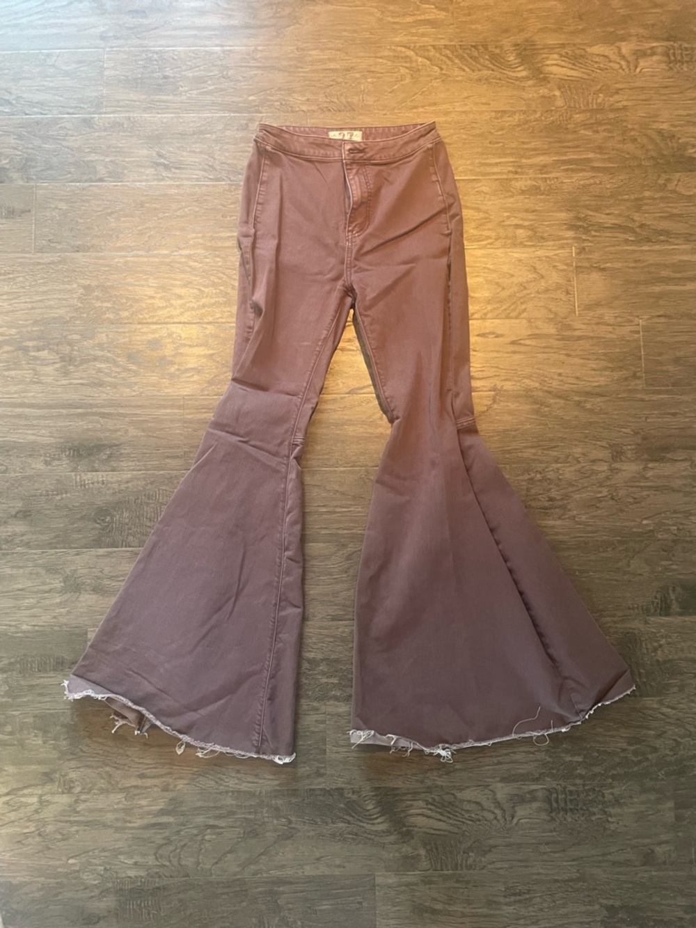 Free People Purple Flared Bell Bottom Jeans Womens Size 27 Stretchy Material